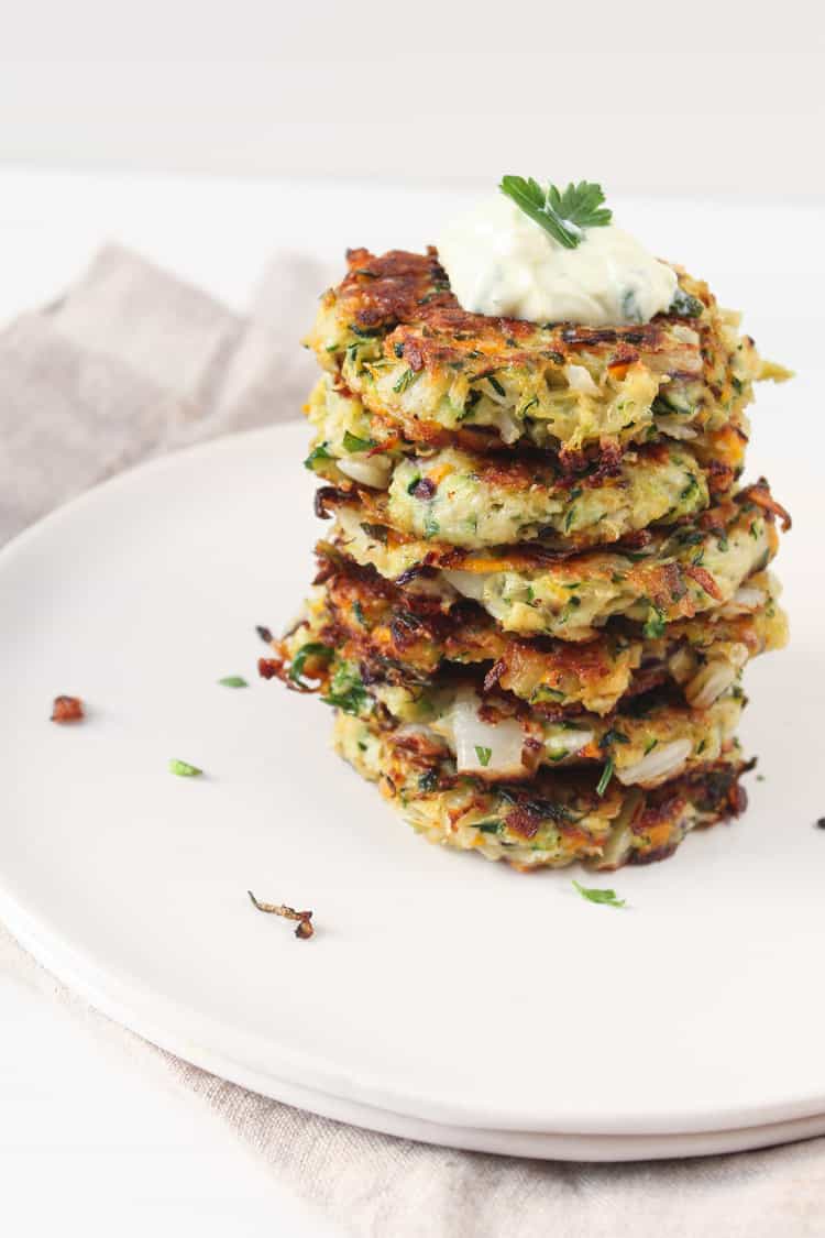 Kohlrabi and Carrot Vegetable Fritters