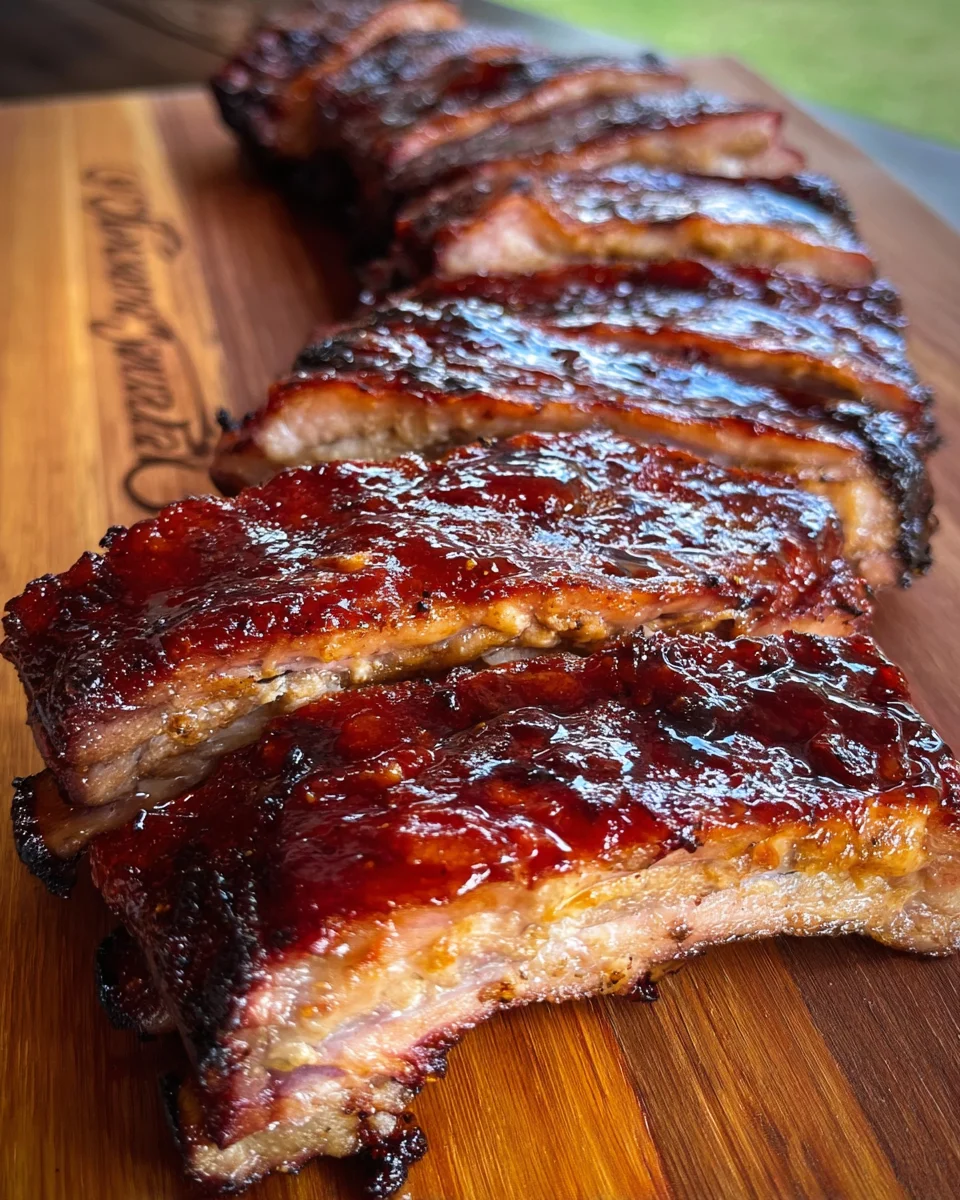 Hickory-Smoked Baby Back Ribs with Maple Glaze