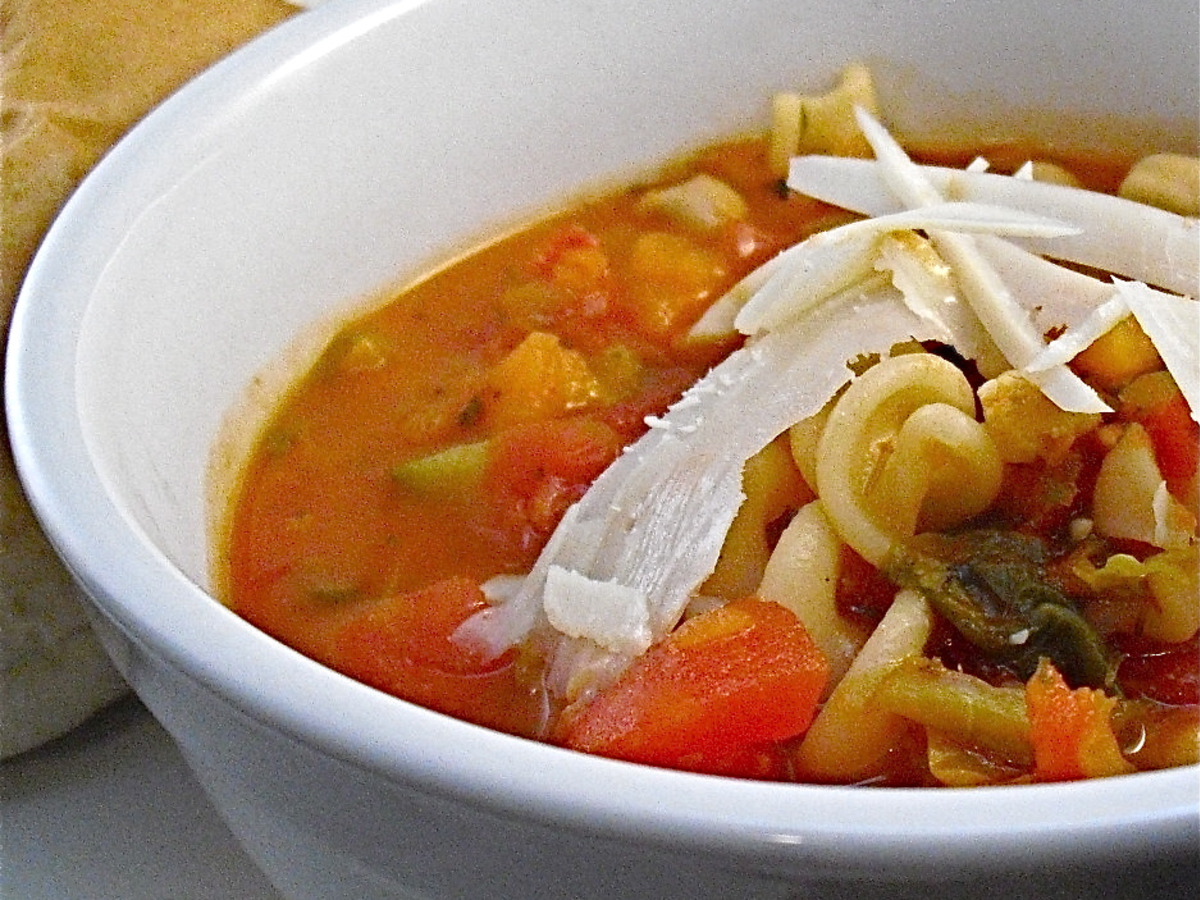 Hidden Vegetable Minestrone with Parmesan Rind