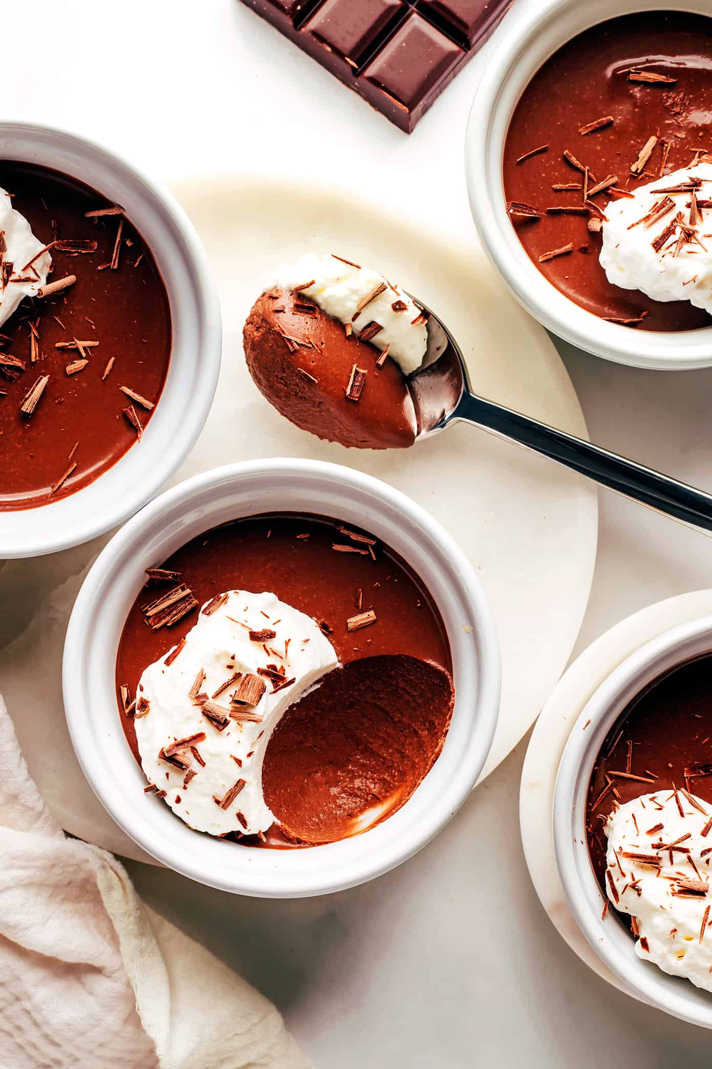 No-Bake Chocolate Fudge Pots with Sea Salt