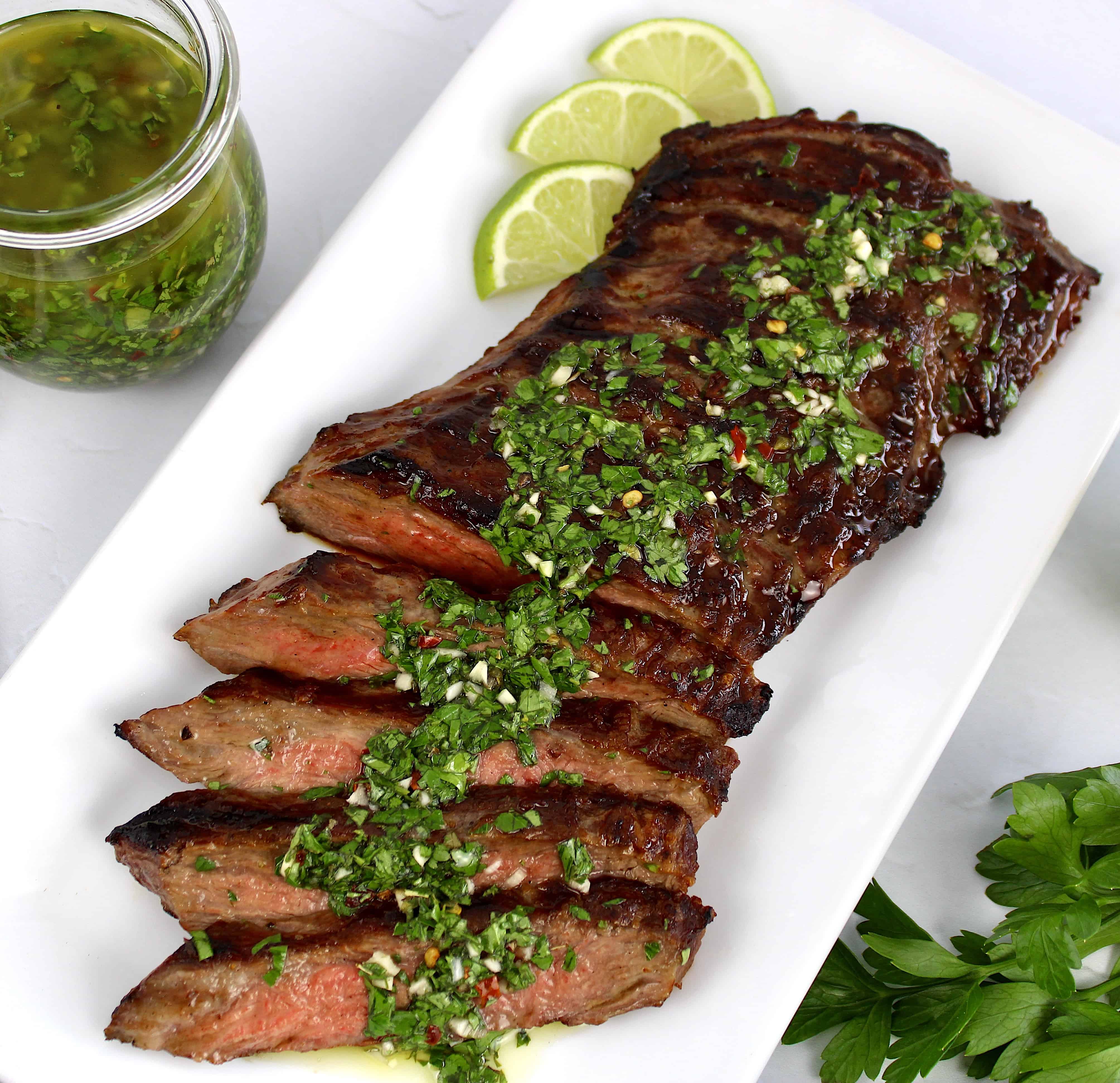 Grilled Brazilian Garlic-Lime Skirt Steak