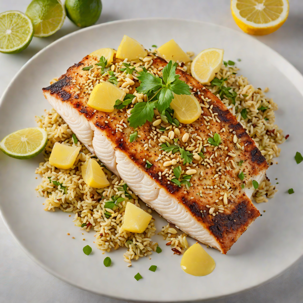 Pan-Seared Barramundi with Macadamia Nut Crust and Lemon Butter