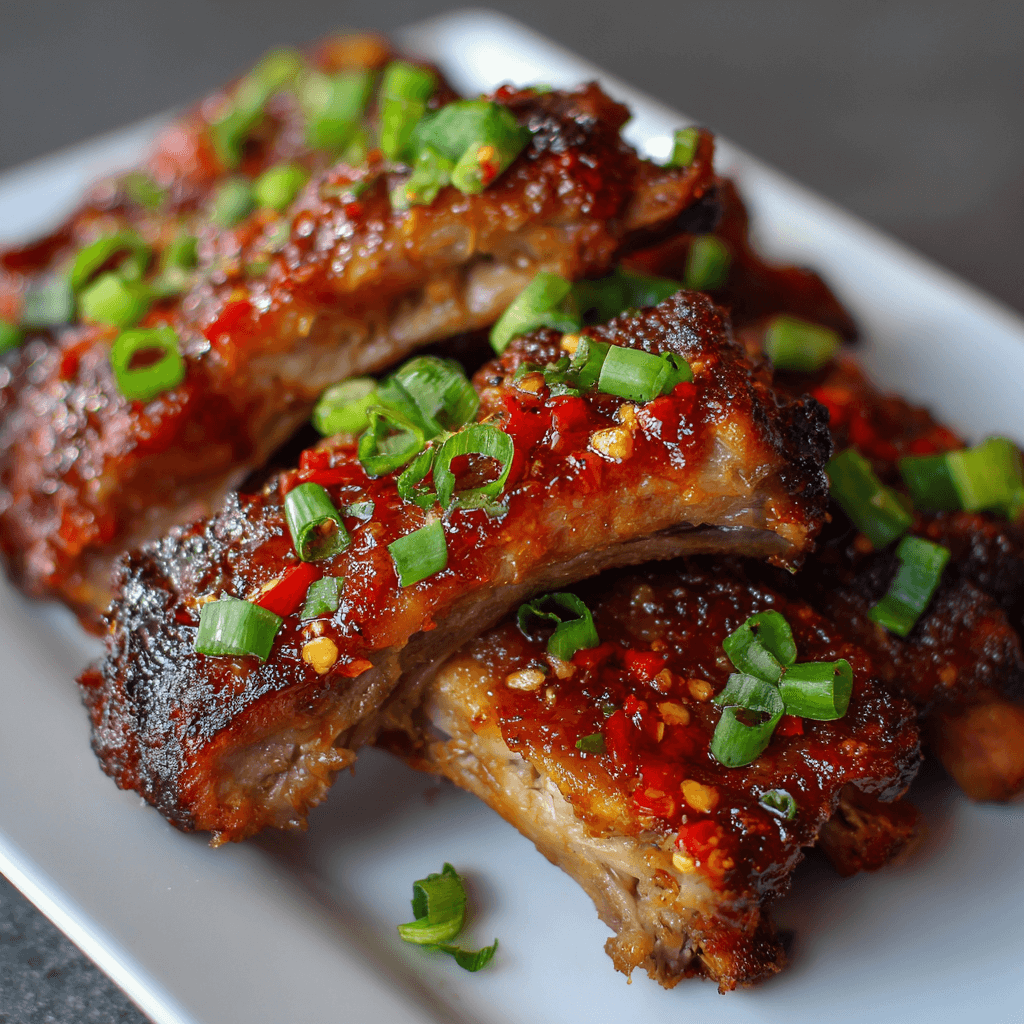 Sheet Pan Smoked Baby Back Ribs with Sweet Chili Glaze