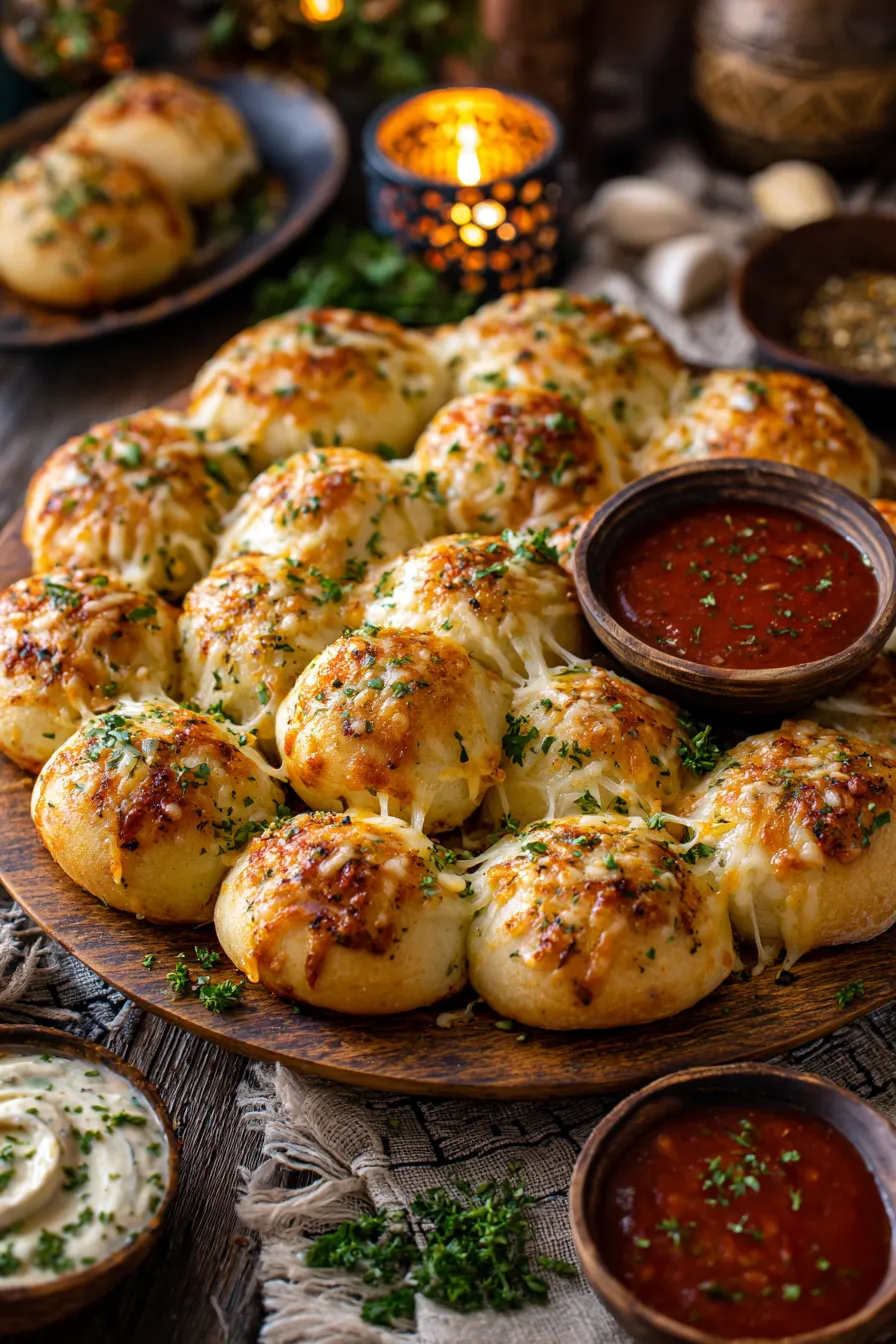 Camembert Pizza Bombs with Herb Garlic Butter