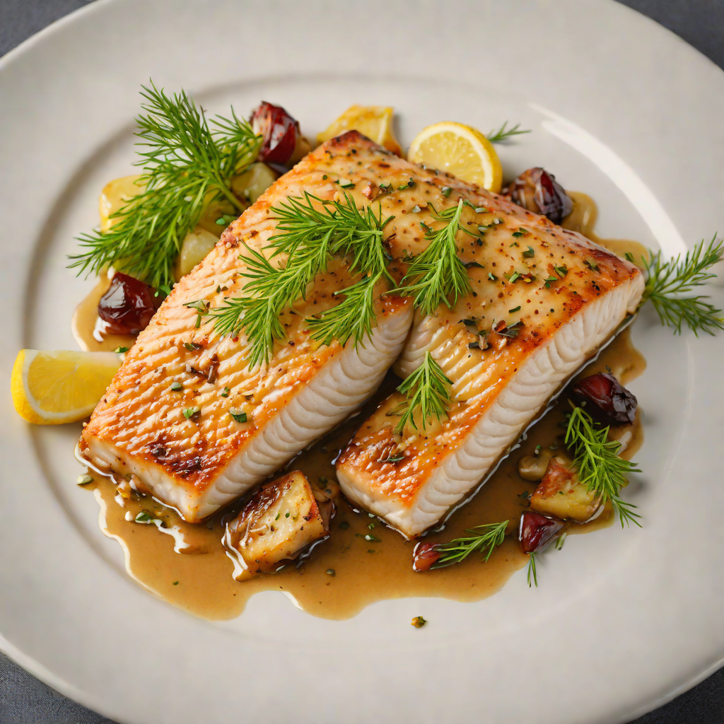 Pan-Seared Wisconsin Whitefish with Maple-Dill Glaze