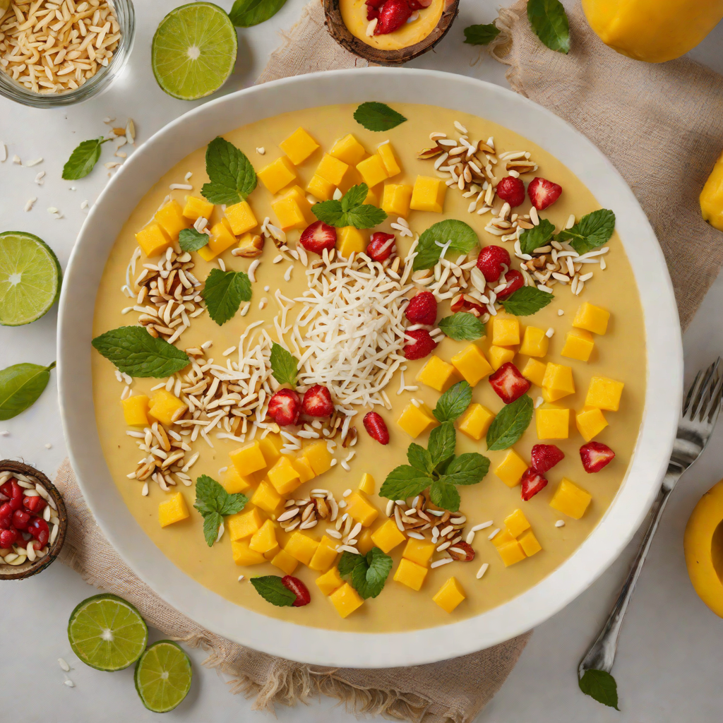 Tropical Tiki Mango Coconut Smoothie Bowl