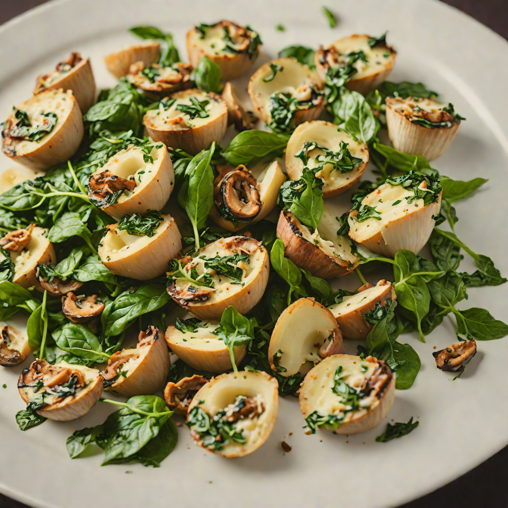 Half-Baked Parmesan and Spinach Stuffed Mushrooms