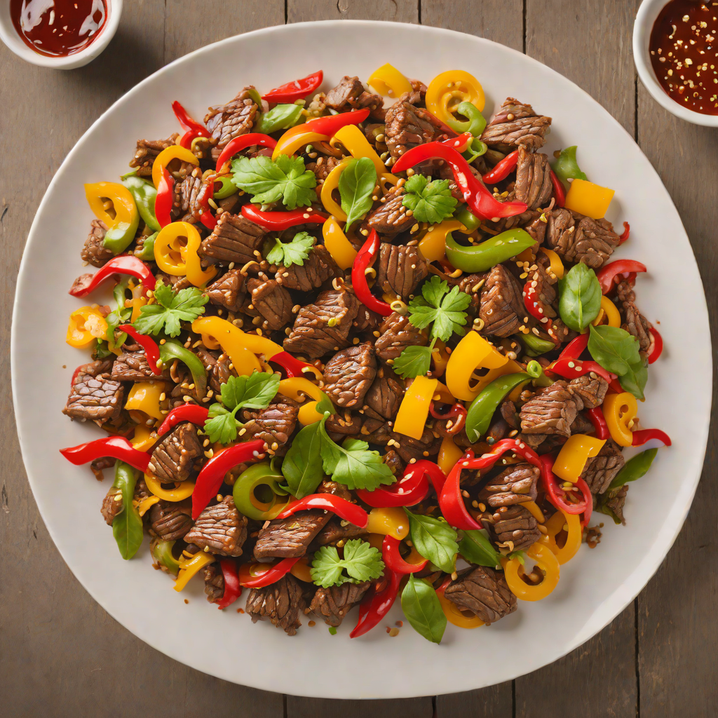 Spicy Beef Stir Fry with Bell Peppers