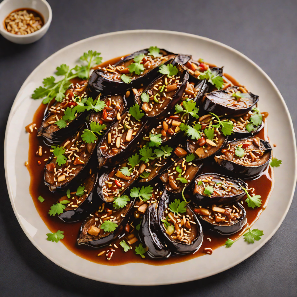 Shanghai-Style Red-Braised Eggplant with Garlic and Soy