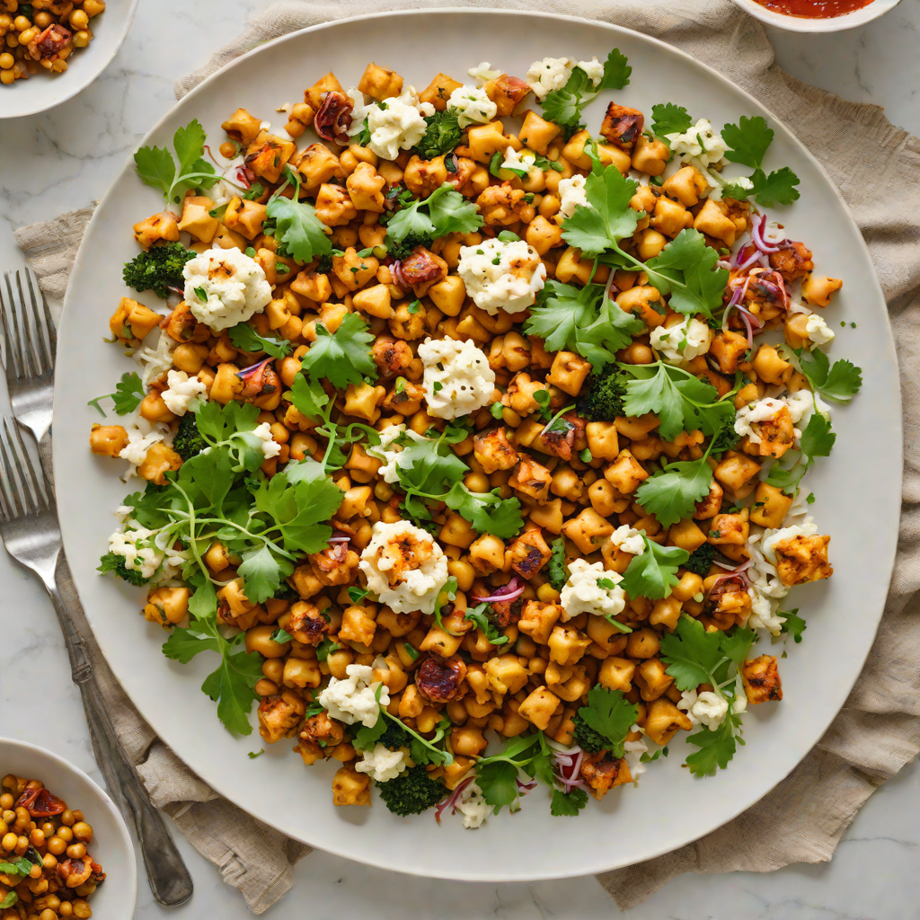 Harissa-Roasted Chickpea and Cauliflower Sheet Pan Dinner