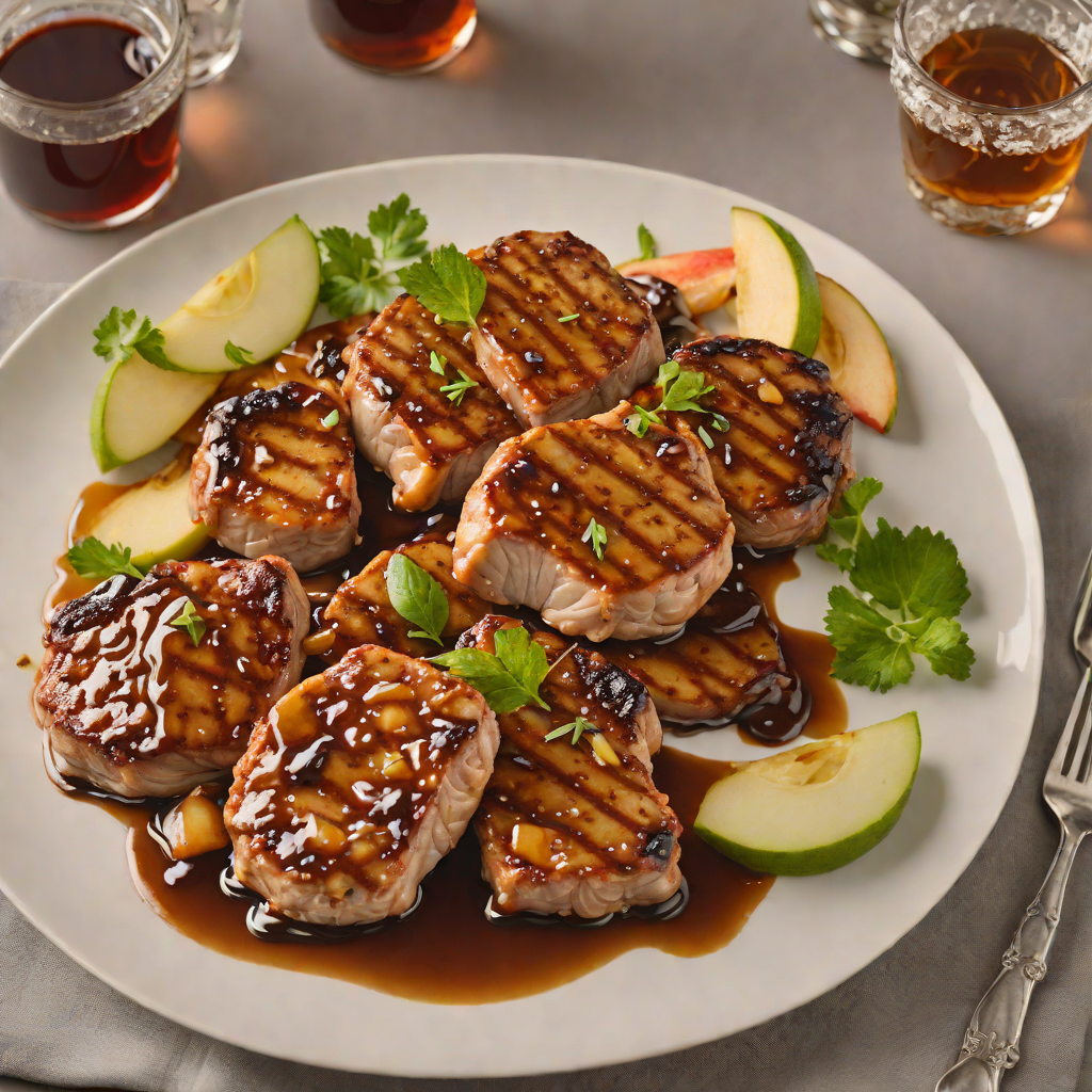 Whiskey-Glazed Pork Chops with Apple Cider Reduction