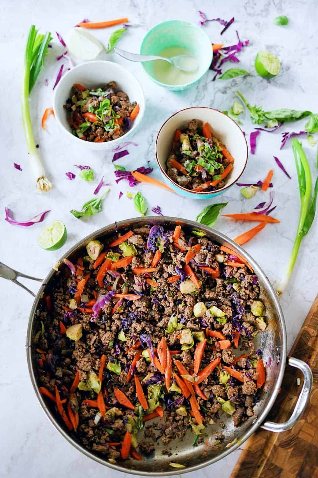 Protein-Packed Beef & Vegetable Skillet with Herbed Avocado