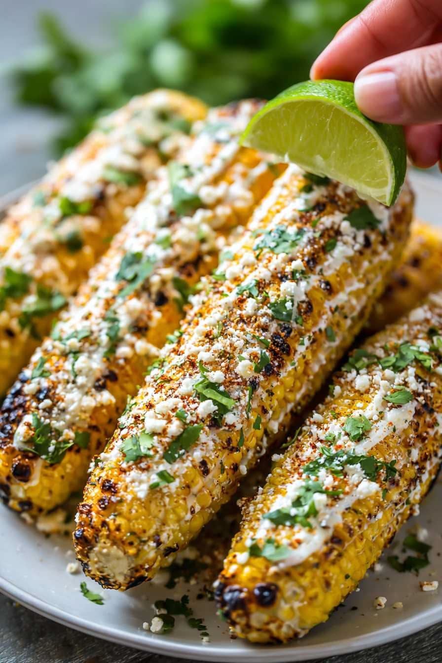 Baked Mexican-Style Street Corn with Cotija and Chili