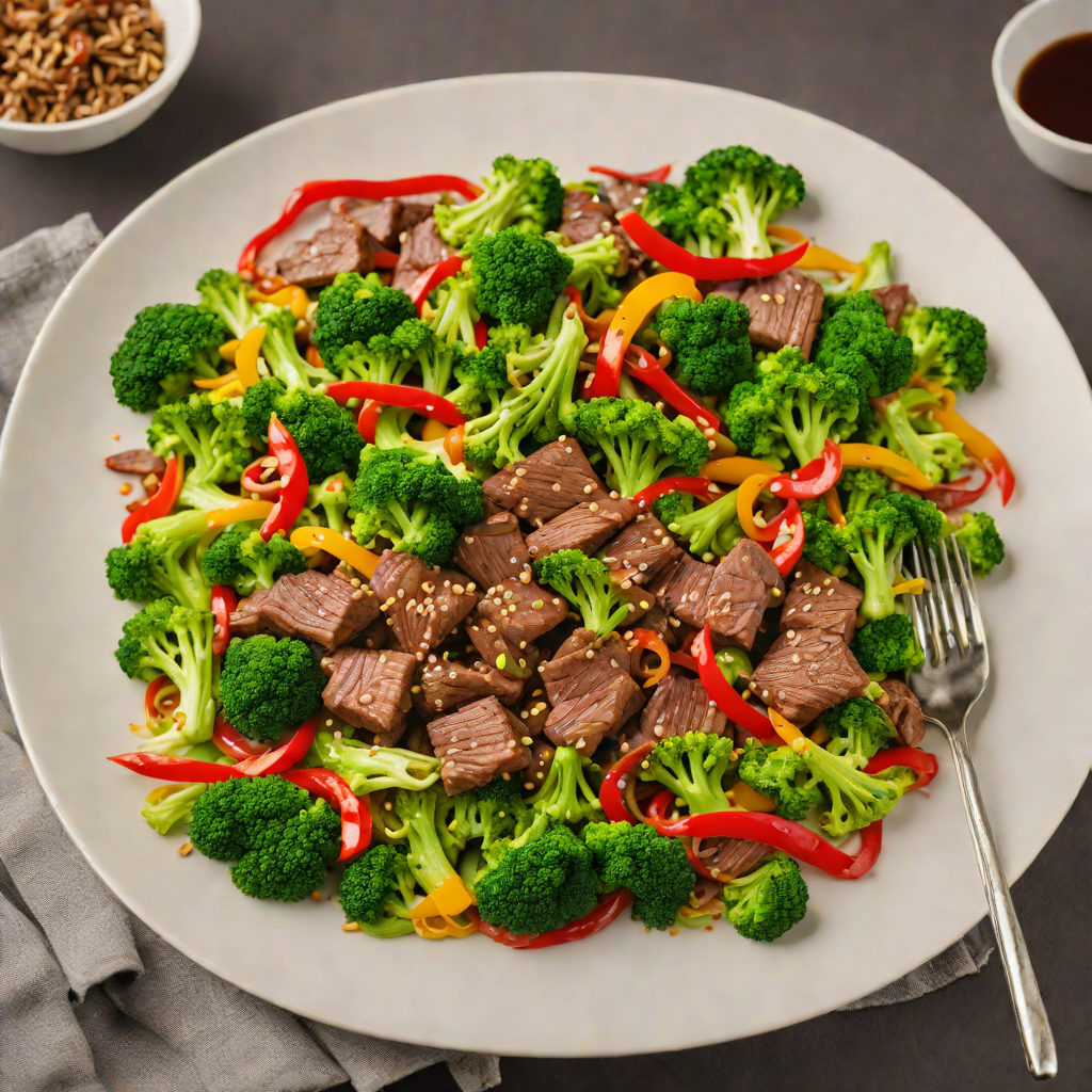 Quick Ginger-Soy Beef Stir Fry with Broccoli and Peppers