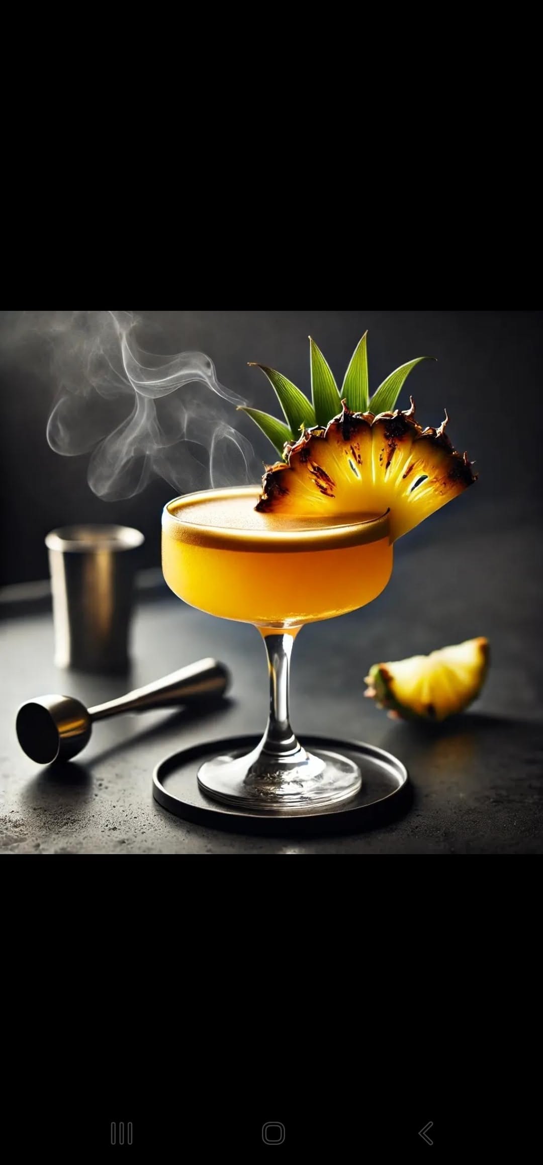 Smoked Ginger and Pineapple Rum Sour