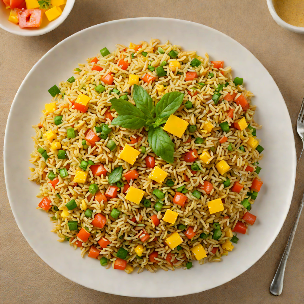 Simple Veggie Fried Rice with Scrambled Egg