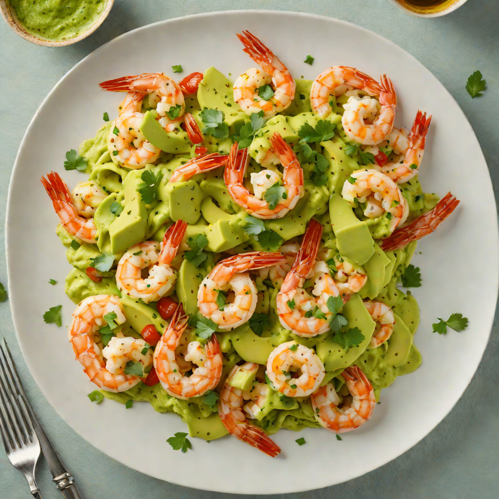 Sautéed Shrimp with Spicy Avocado-Cilantro Sauce