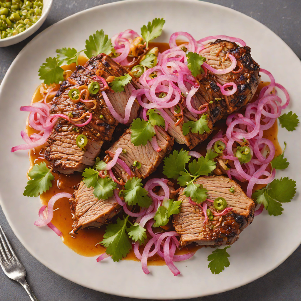Slow-Cooked Chipotle Pork Shoulder with Pickled Red Onions