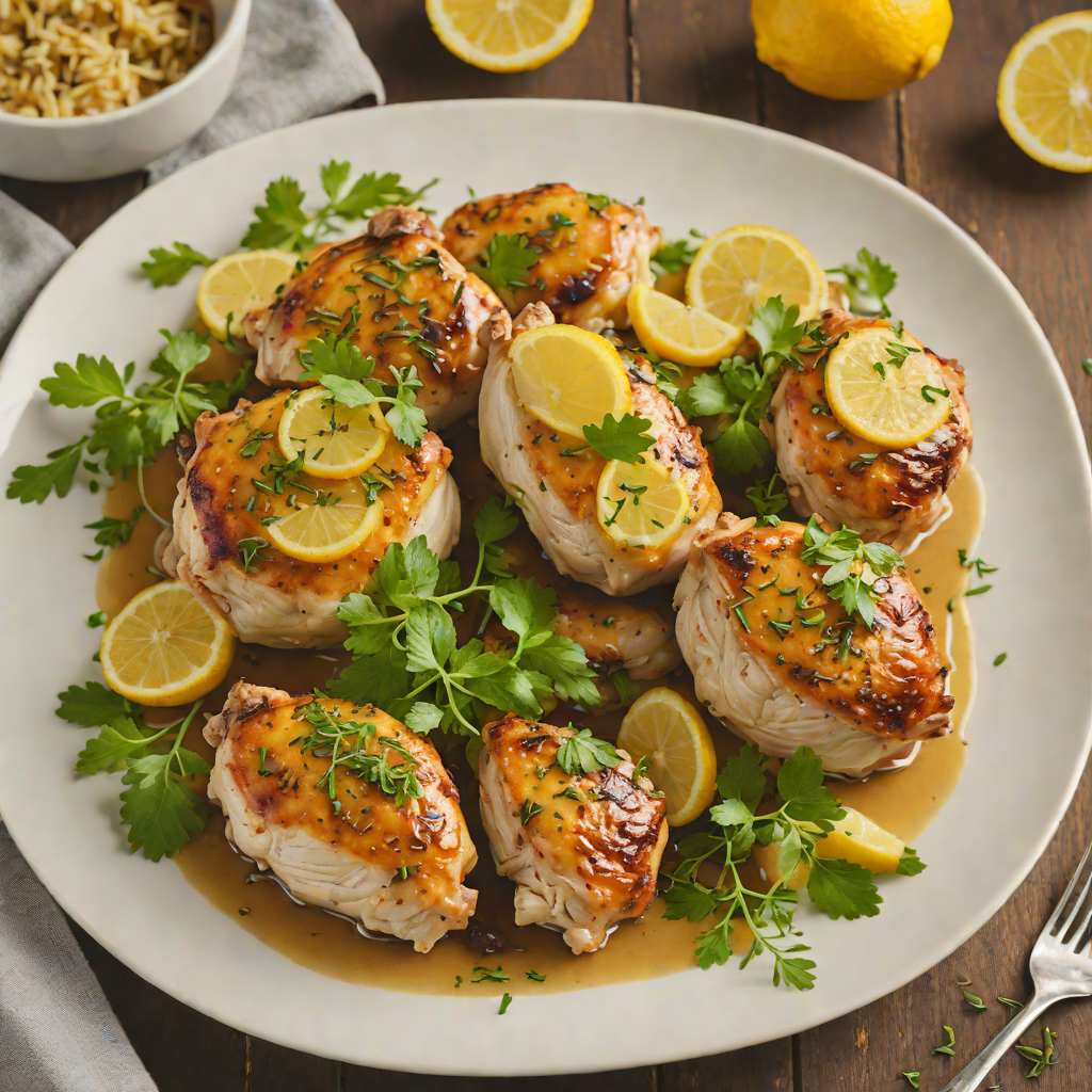 Slow-Simmered Lemon and Herb Chicken Thighs