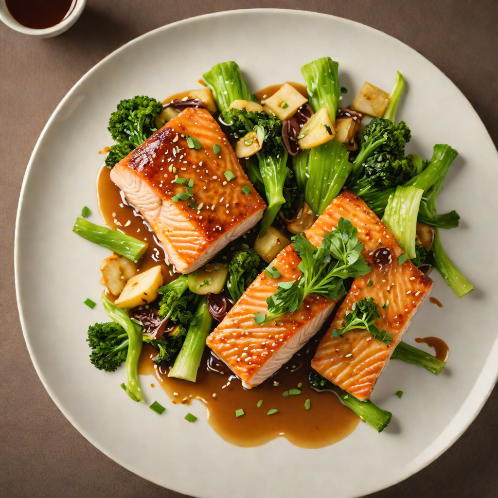 Japanese Miso-Glazed Salmon with Sautéed Bok Choy