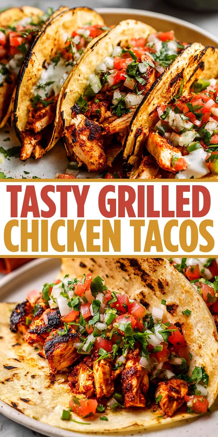 Tex-Mex Grilled Chicken Tacos with Pico de Gallo