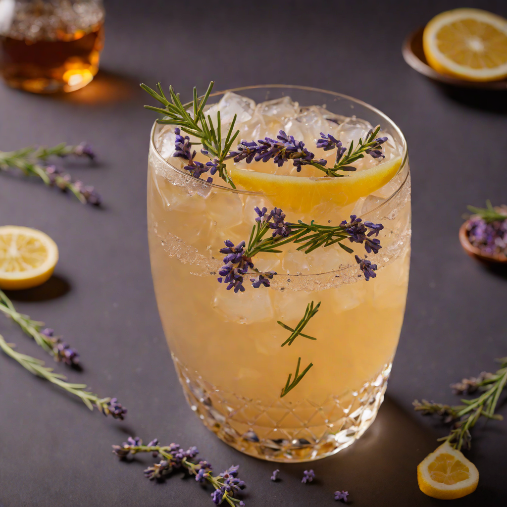 Honey-Lavender Whiskey Fizz