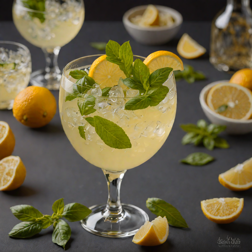 Citrus-Ginger Gimlet with Fresh Basil