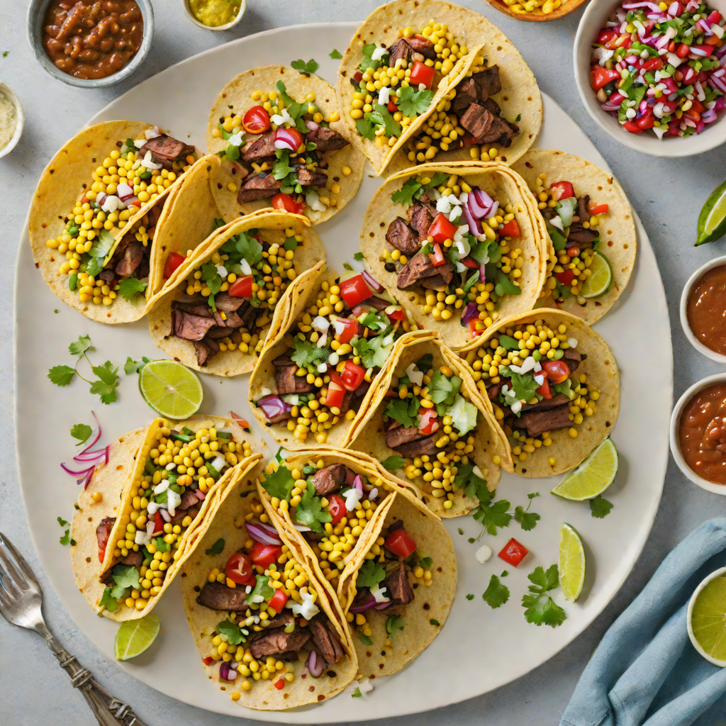 Tex-Mex Grilled Steak Tacos with Charred Corn Salsa