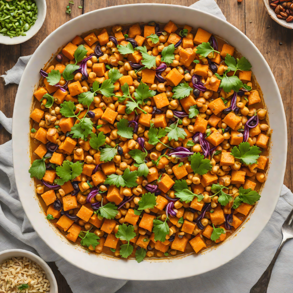 One-Pan Spiced Chickpea and Sweet Potato Bake