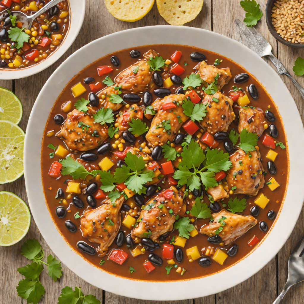 One-Pot Spicy Southwestern Chicken and Black Bean Stew