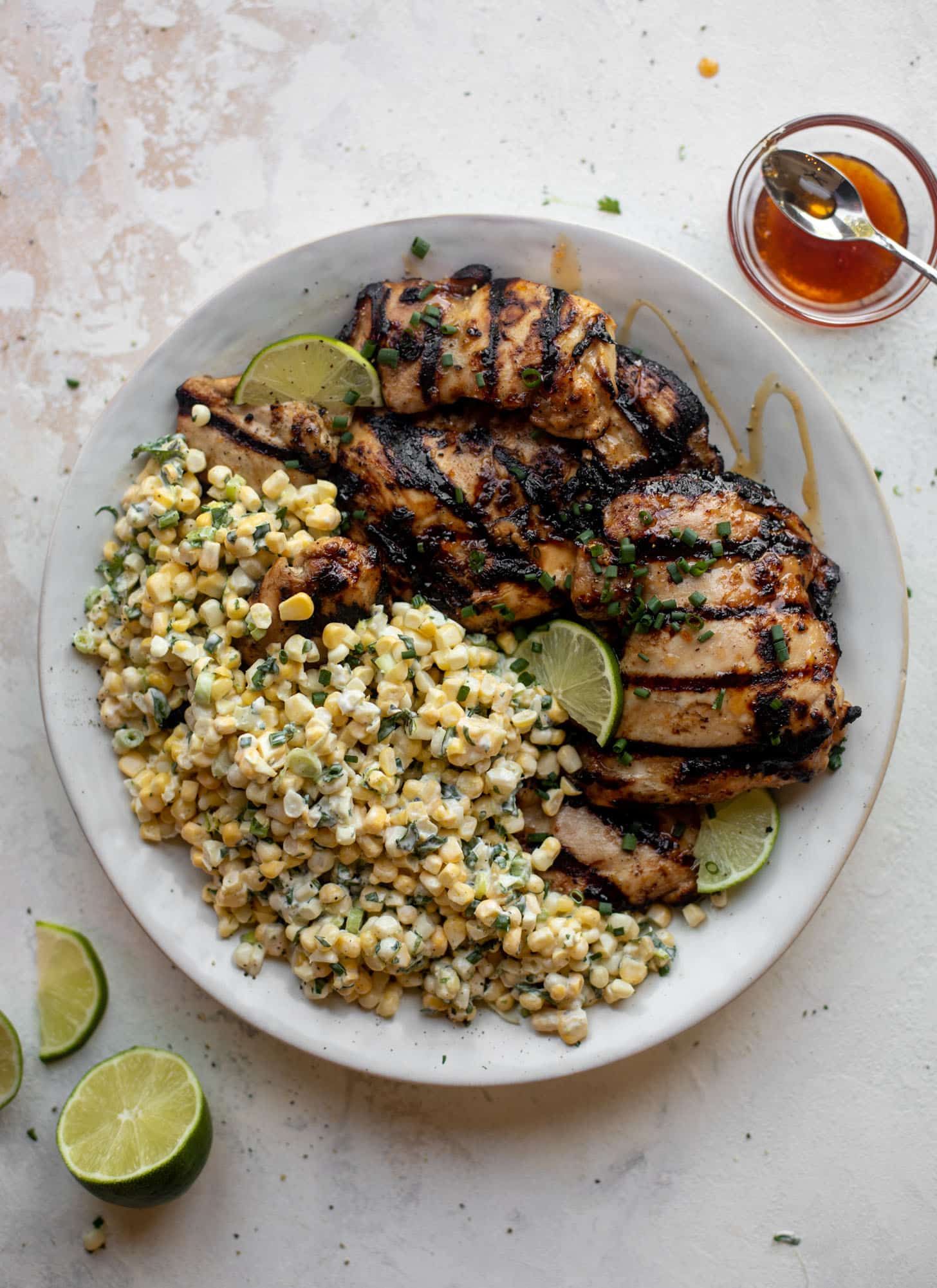 Grilled Lime-Chili Chicken with Charred Corn Salad