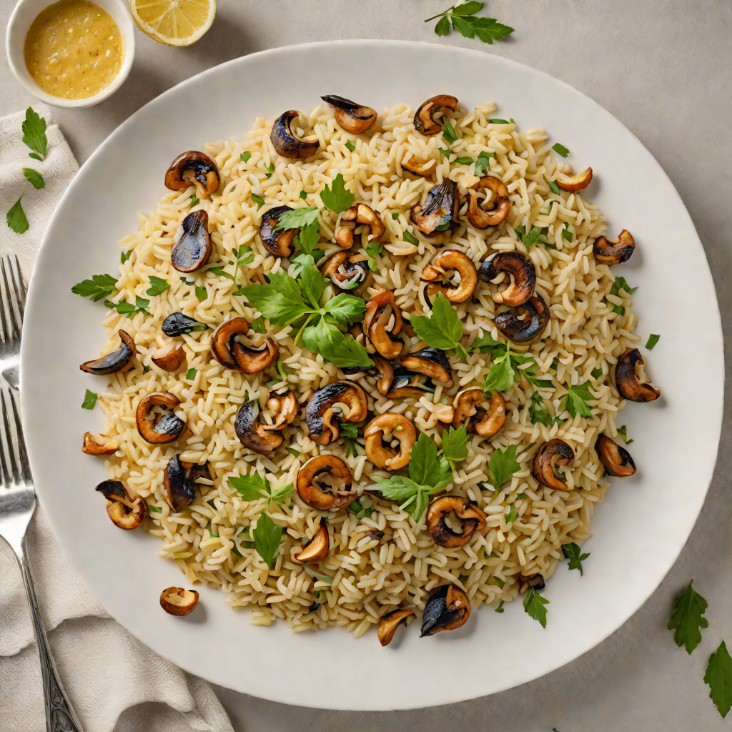 Herb-Infused Risotto with Roasted Mushrooms
