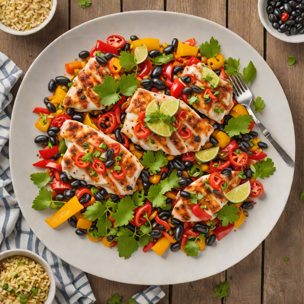 Tex-Mex Skillet Chicken with Roasted Peppers and Black Beans