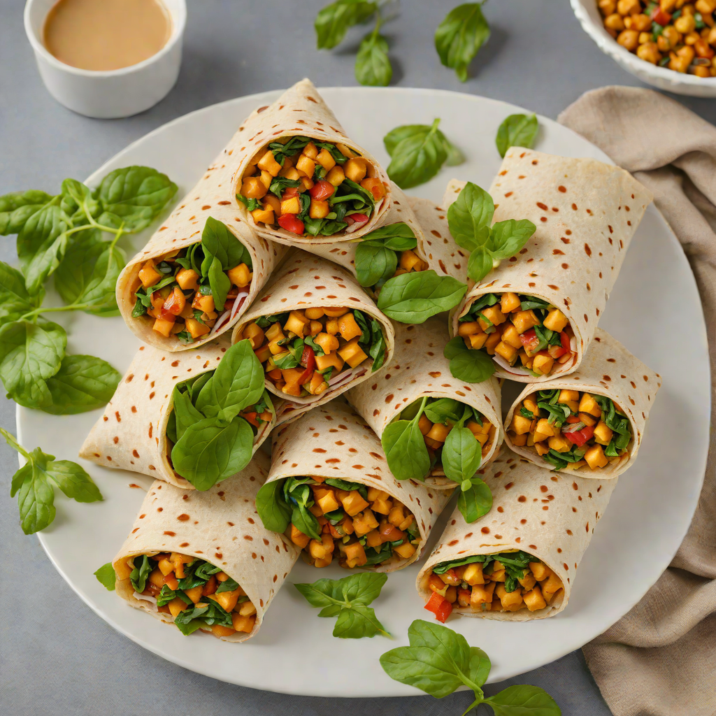 Quick Tandoori-Spiced Chickpea and Spinach Wrap
