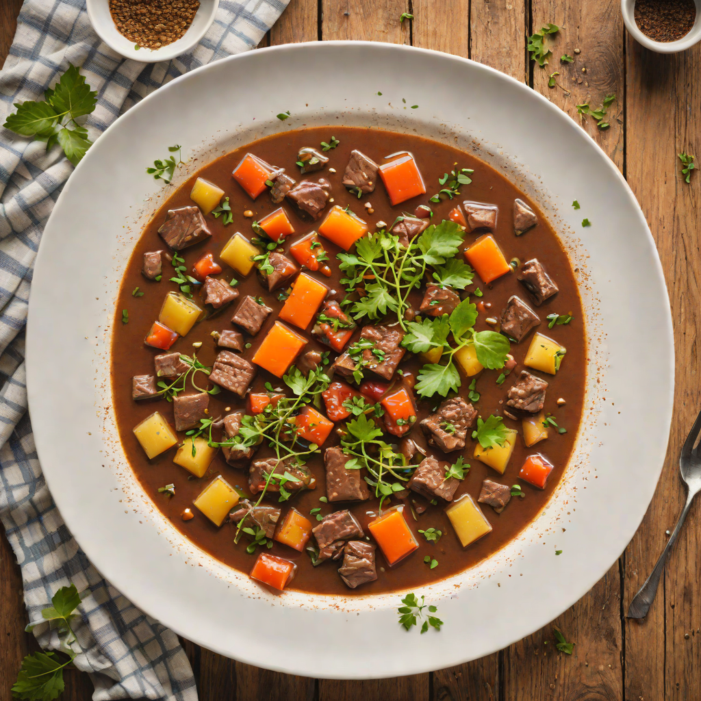 Slow-Cooked Kangaroo Stew with Bush Tomato and Wattleseed