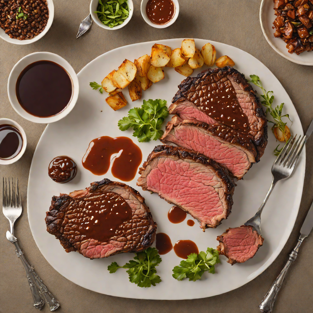 Grilled Coffee-Rubbed Ribeye with Smoky Father’s Day BBQ Sauce