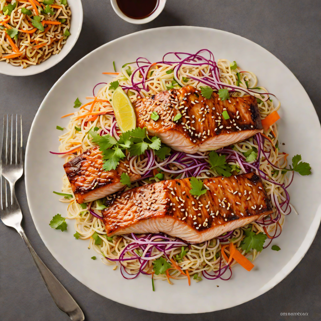 Honey-Soy Glazed Salmon with Sesame Ginger Slaw