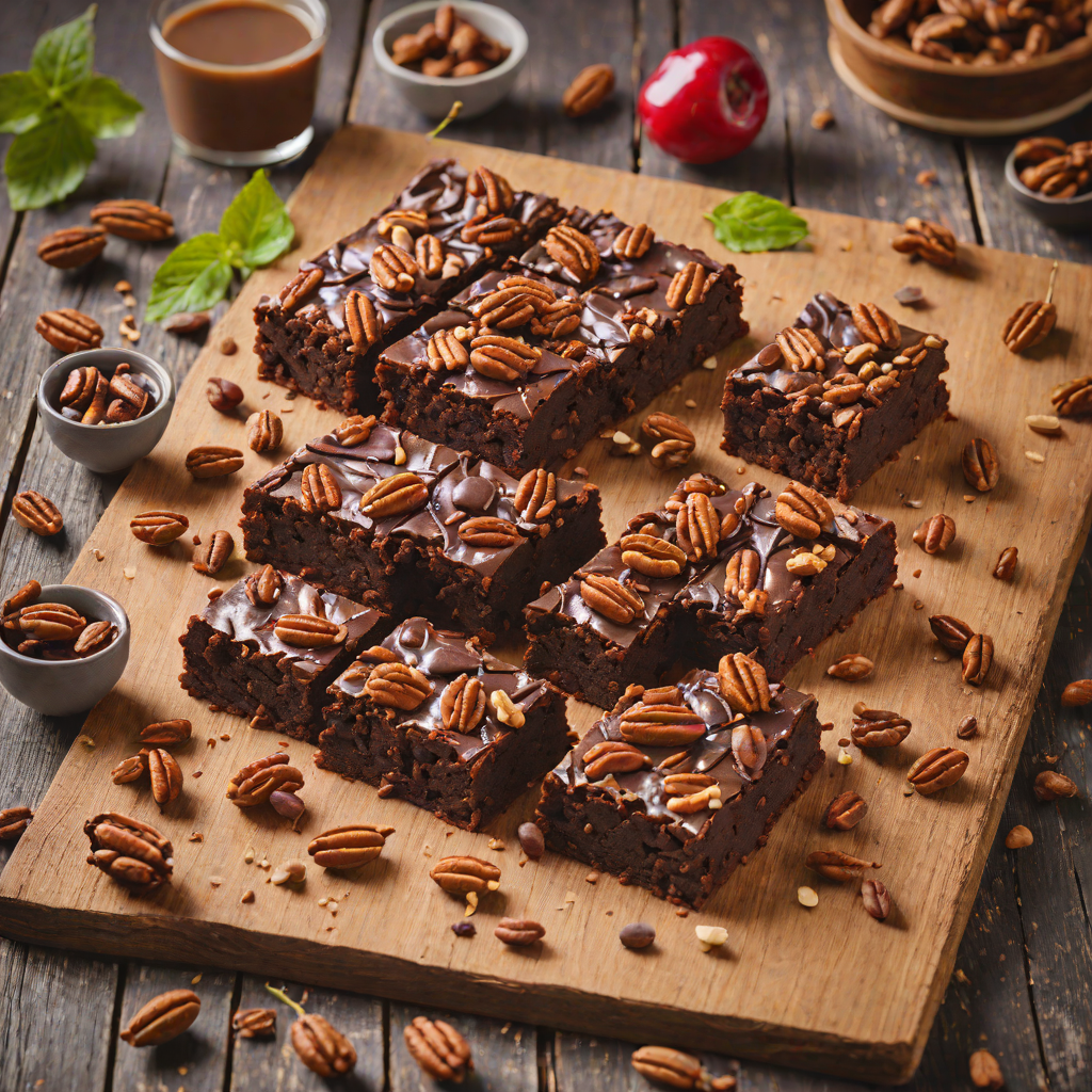 Chocolate-Cherry Brownie Bar with Toasted Pecans