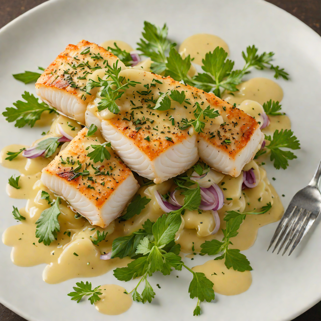 Pan-Seared Cod with Rockaway Beach Herb Sauce
