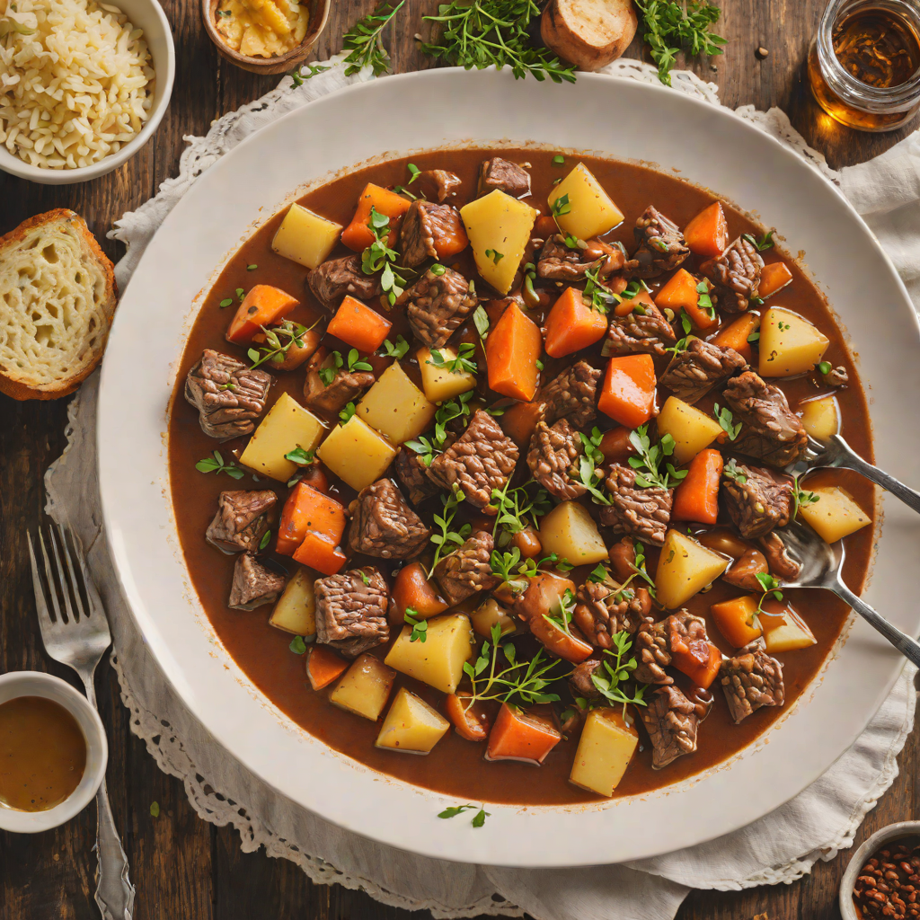 Smoky Scotch Whiskey Beef Stew with Root Vegetables