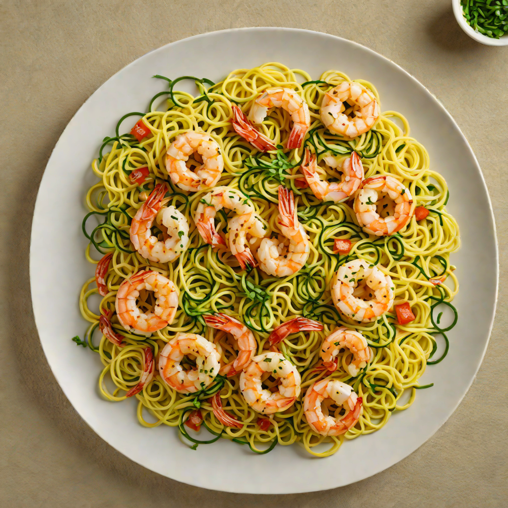 Sautéed Shrimp with Garlic and Lemon Zucchini Noodles