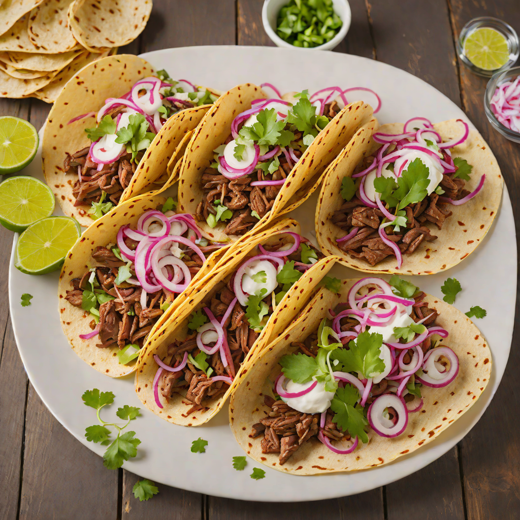 Tex-Mex Grilled Beef Tacos with Pickled Onions