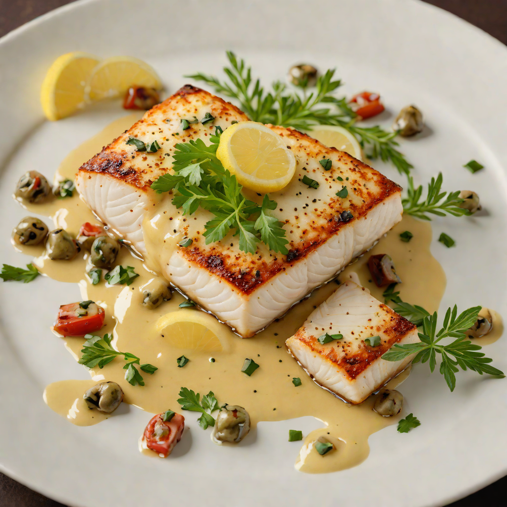 Pan-Seared Chilean Sea Bass with Lemon-Caper Sauce