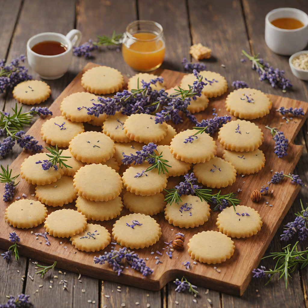 Glinda-Inspired Honey and Lavender Shortbread Cookies