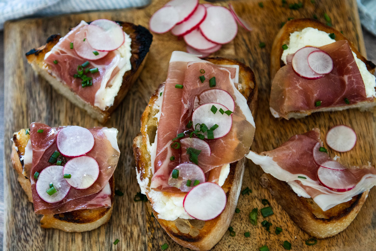 Prosciutto & Goat Cheese Tart