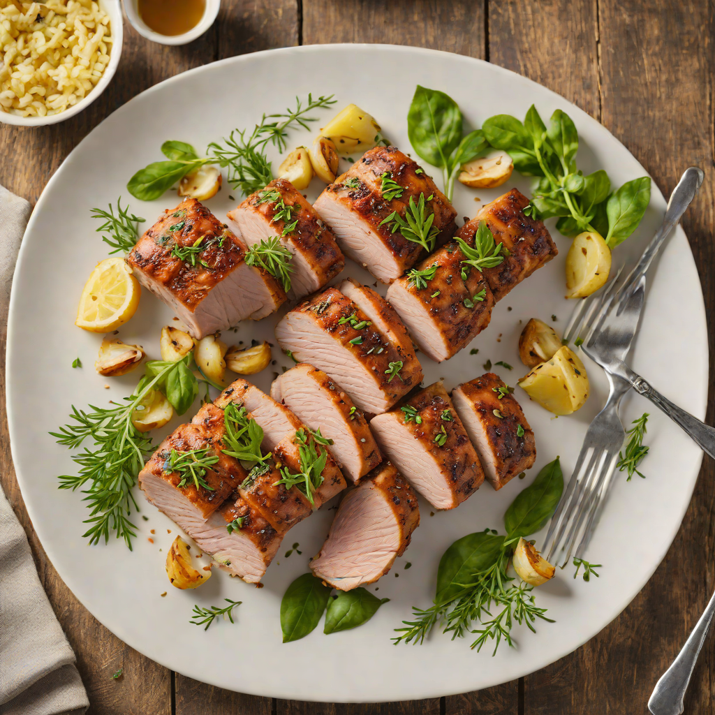 Baked Herb-Rubbed Pork Tenderloin with Garlic