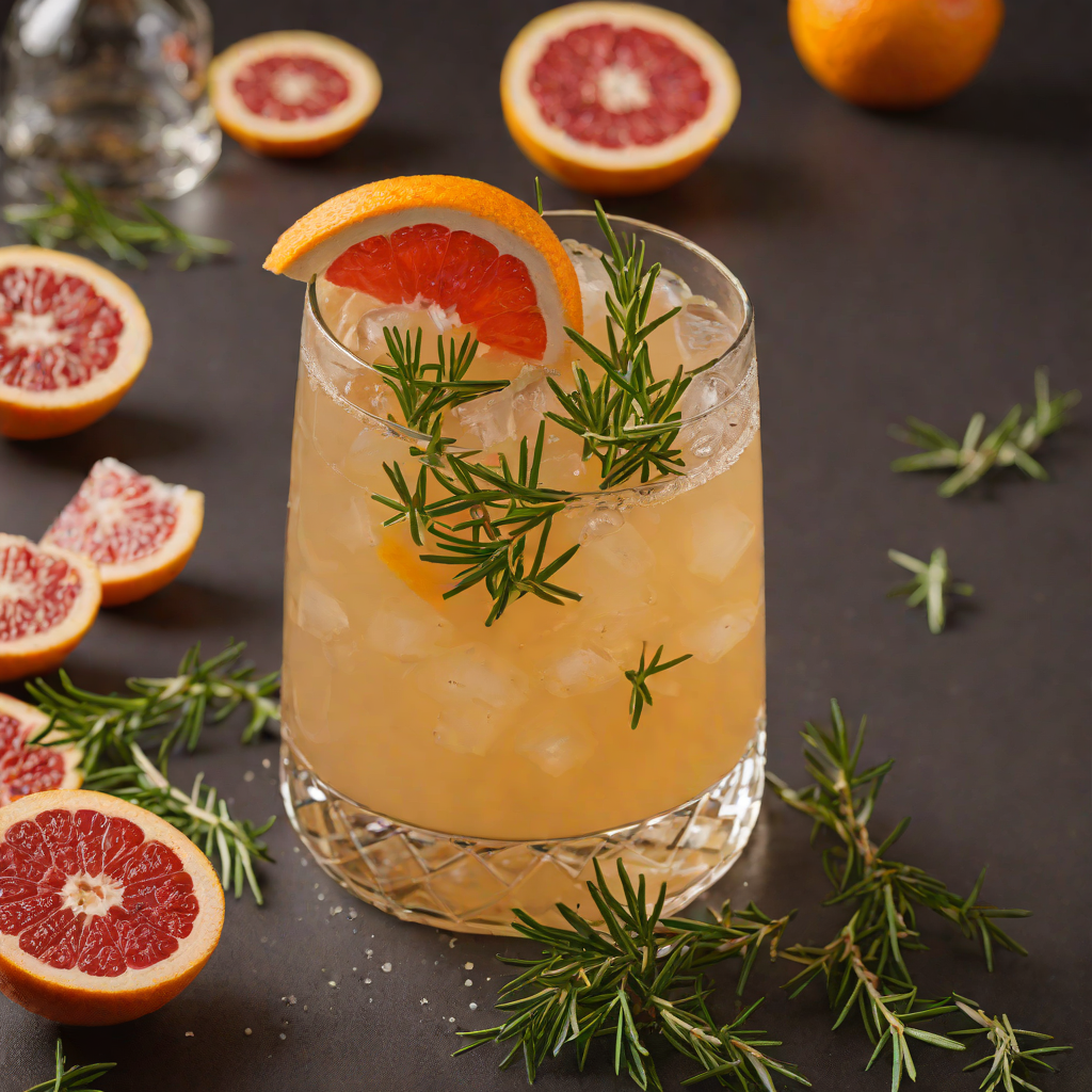Rosemary Grapefruit Bourbon Sour