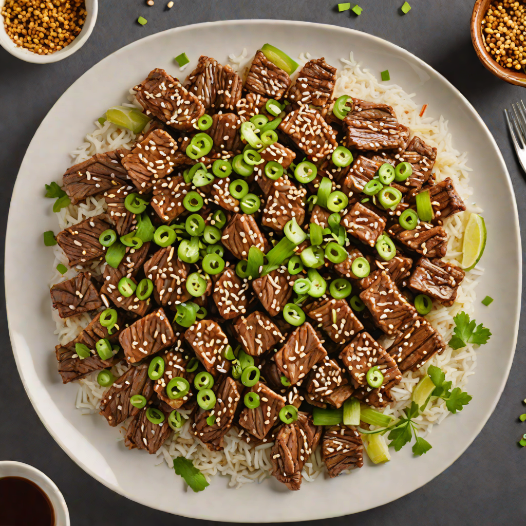 Pan-Seared Korean BBQ Beef Bulgogi with Scallions and Sesame