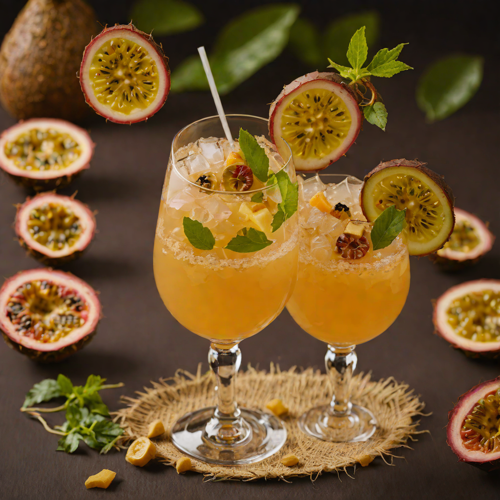 Tiki-Inspired Passionfruit and Ginger Rum Cocktail