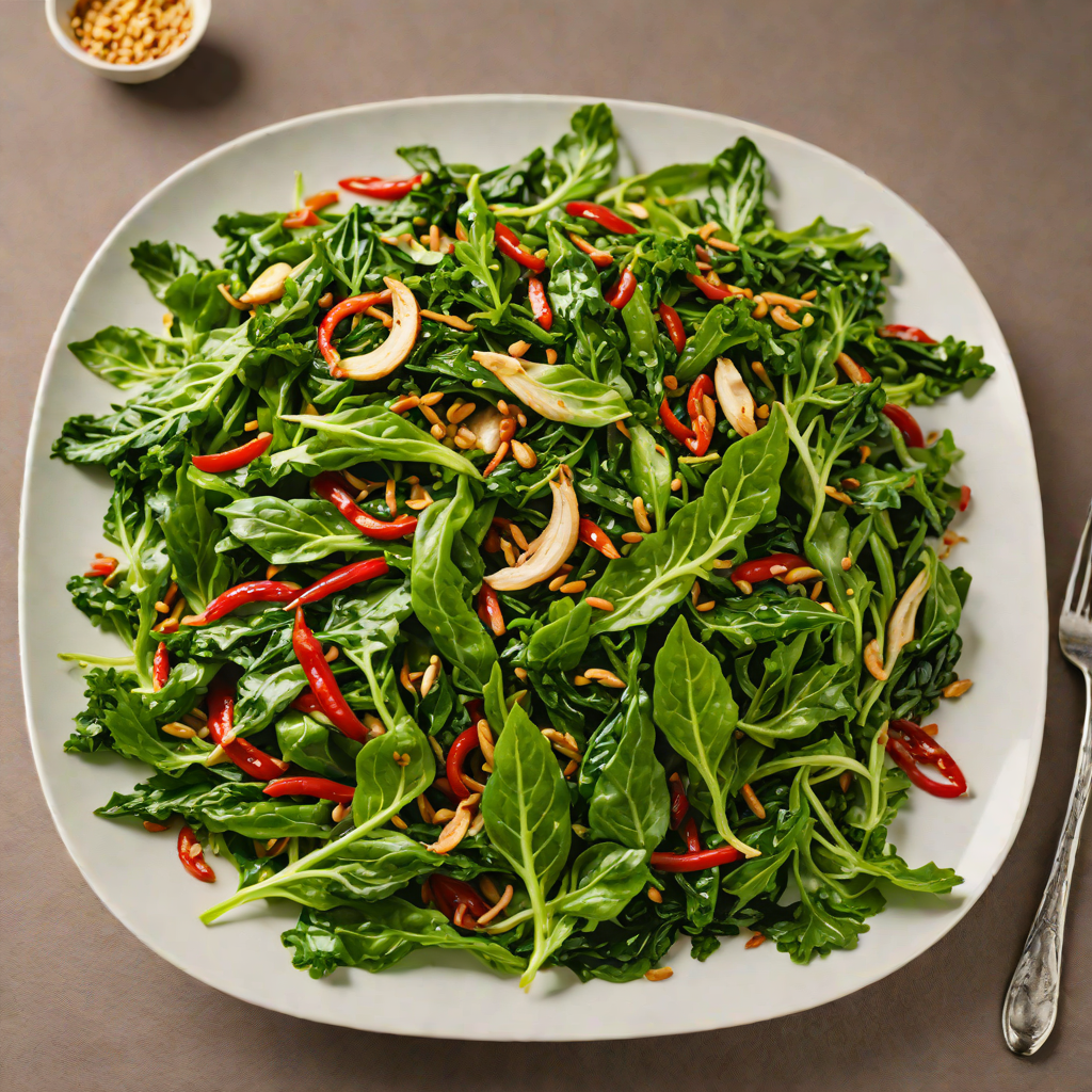 Stir-Fried Bitter Greens with Garlic and Chili